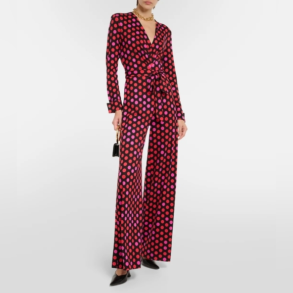 DVF Rosa wide leg jumpsuit 14 - Picture 3 of 9